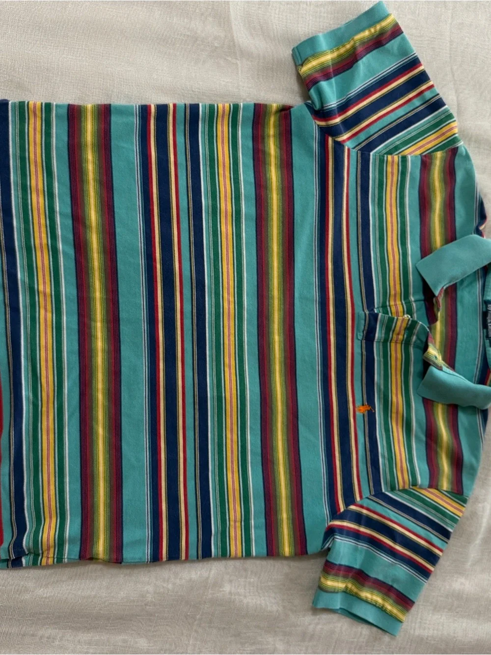 Vintage 90s Polo by Ralph Lauren “Serape Blanket” Multi-Stripe Polo Shirt - XL
